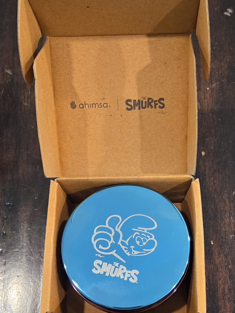 AHIMSA NWT Smurfs Blue snack Contakner